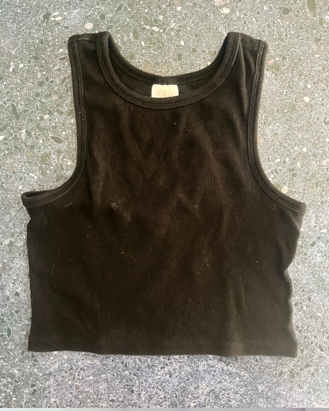 Zara black cable knit vest 10Y