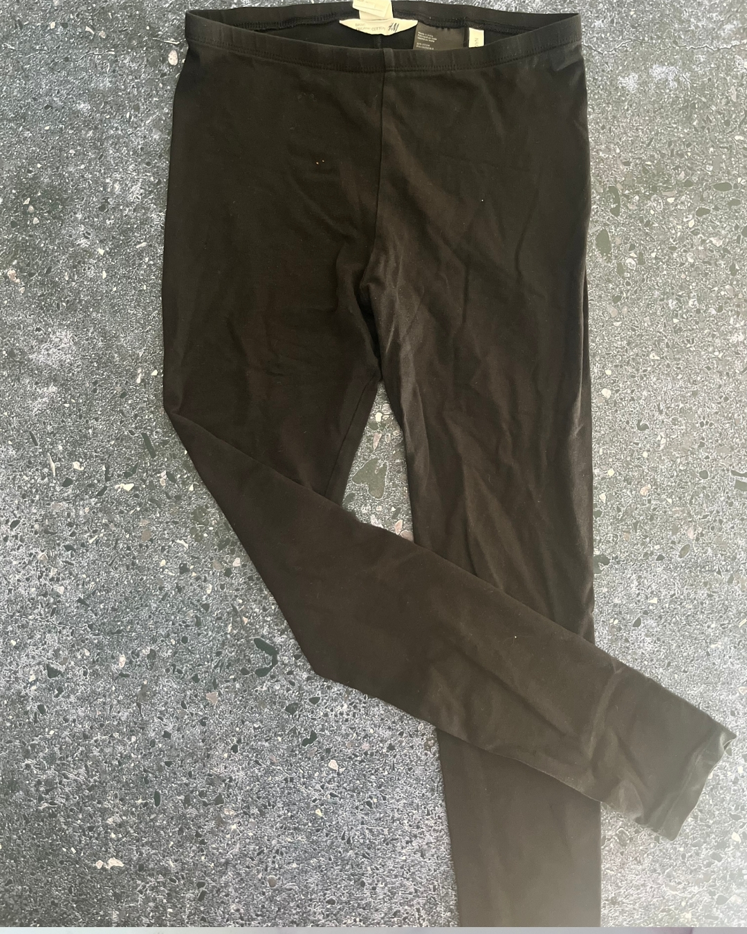 H&M black elasticated cotton pants 9/10Y