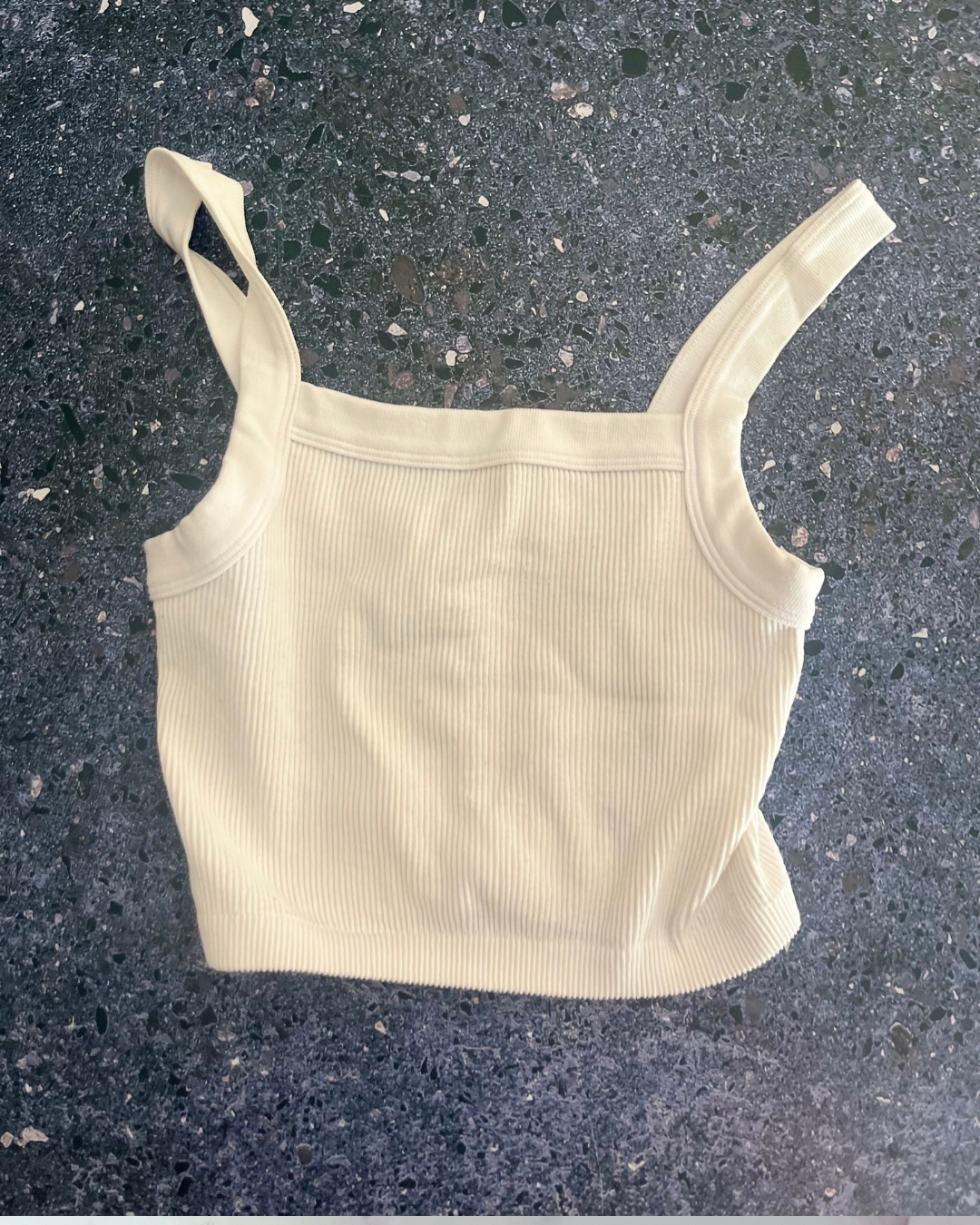 H&M white strappy vest 8/10Y