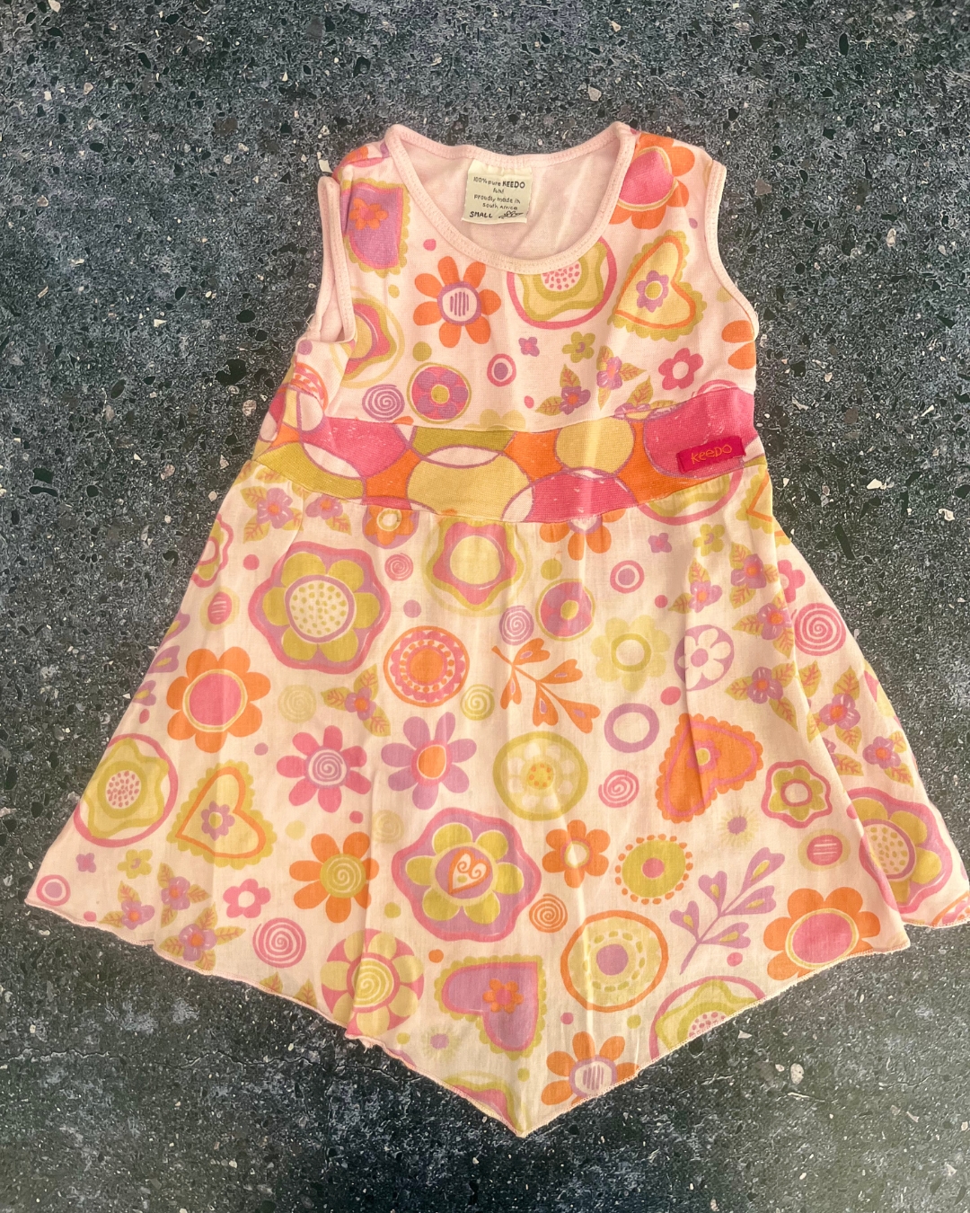 Keedo beige floral dress Small (5Y)