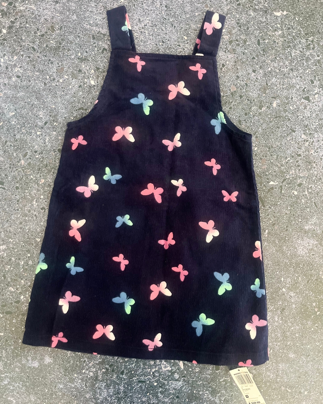 *NEW* Woolworths blue corduroy butterfly dress 3Y