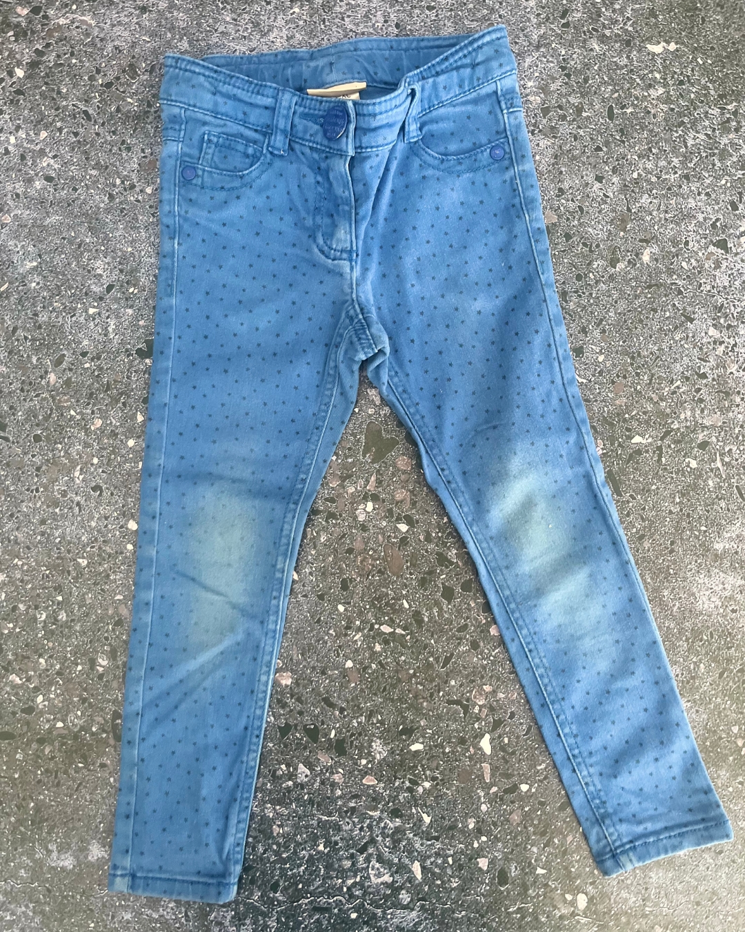 Next blue polka dot jeans 4Y