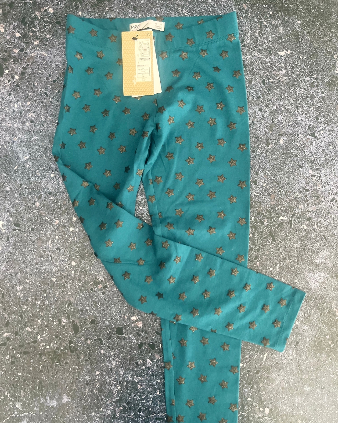 *NEW* M&S teal star pants 10/11Y
