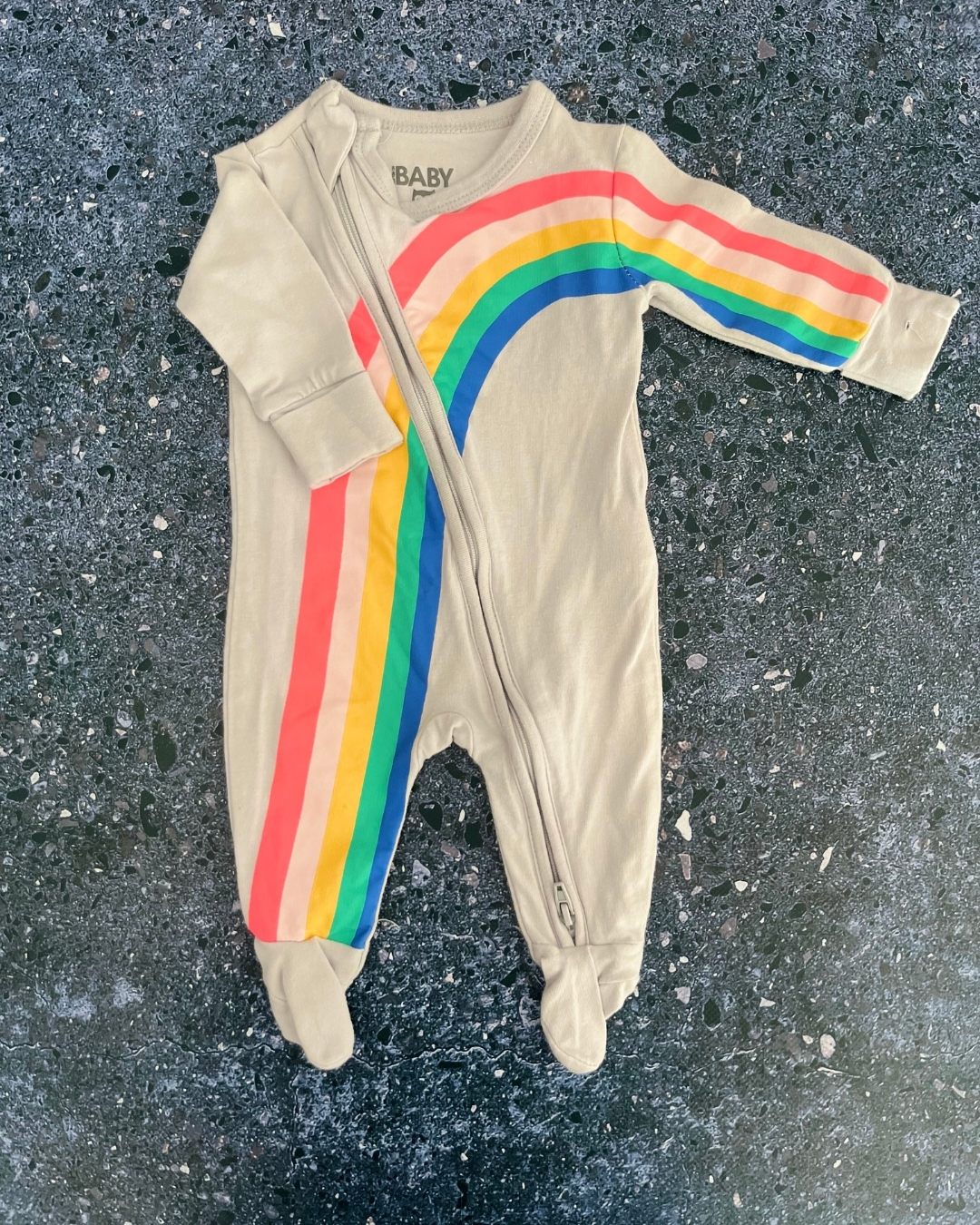 Cotton On grey rainbow onesie Newborn