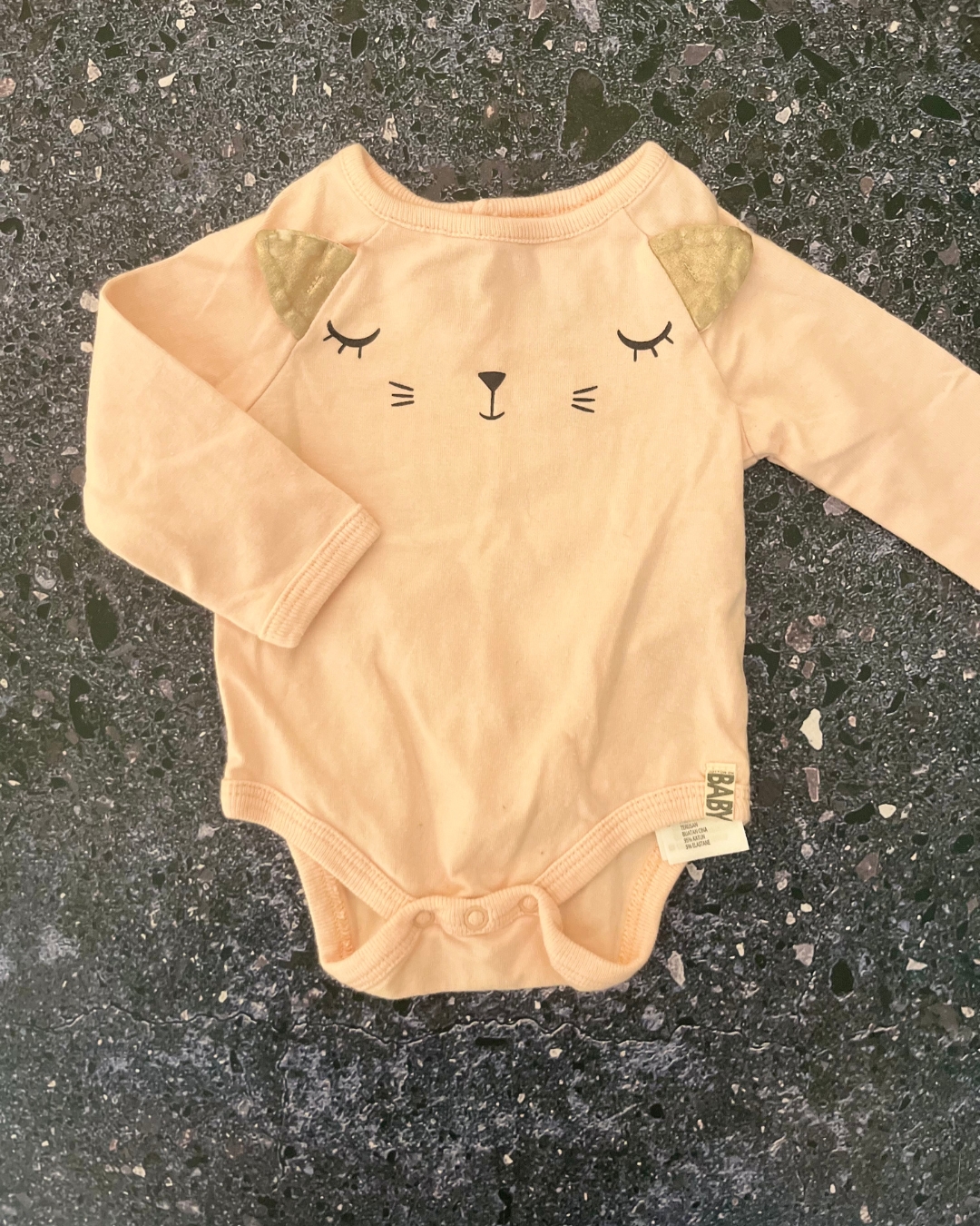 Cotton On pink kitty baby grow Newborn