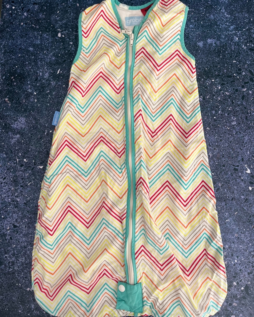 Grobag white lumo patterned sleep sack 0/6M TOG 0.5