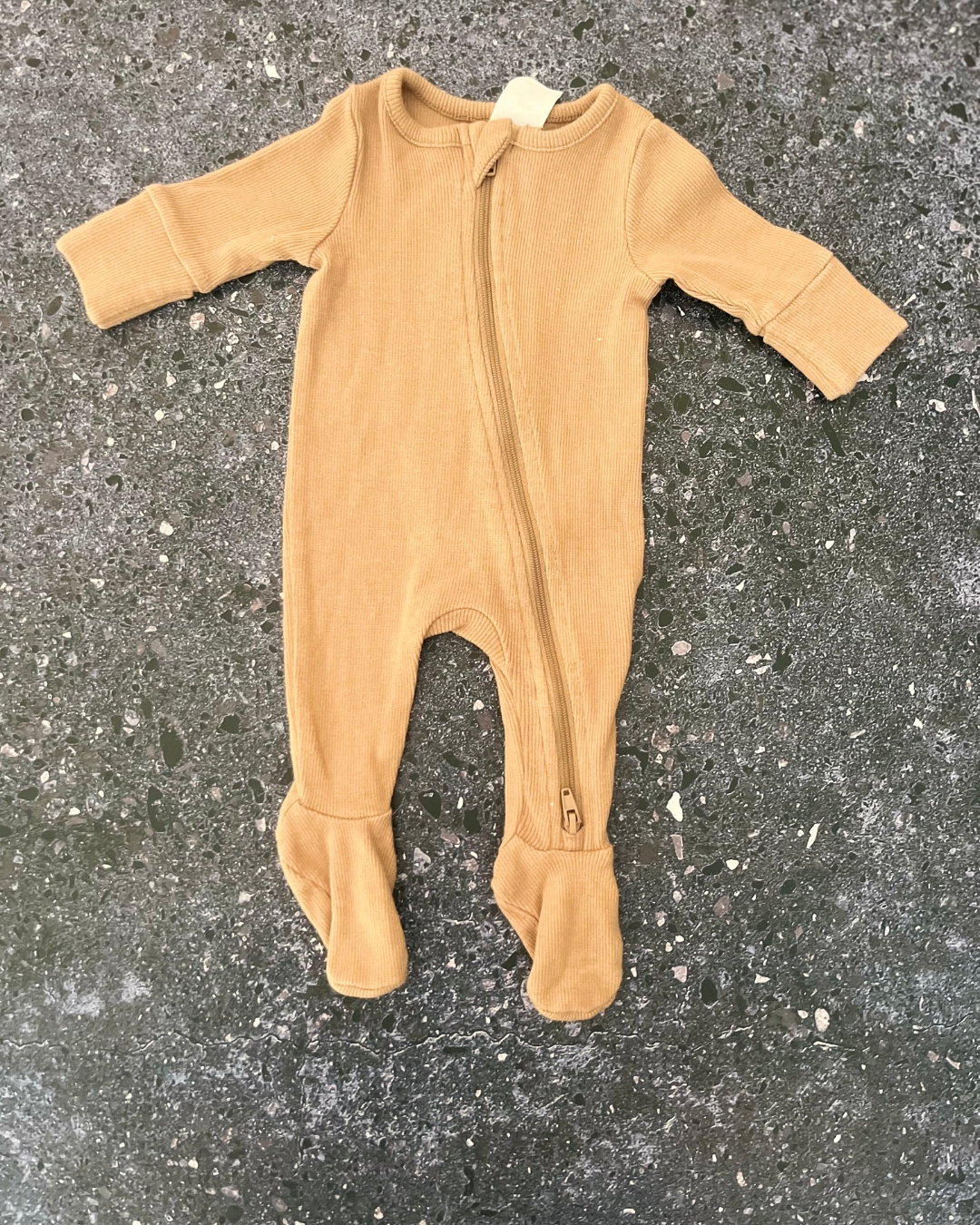 Cotton On brown zipped onesie Newborn