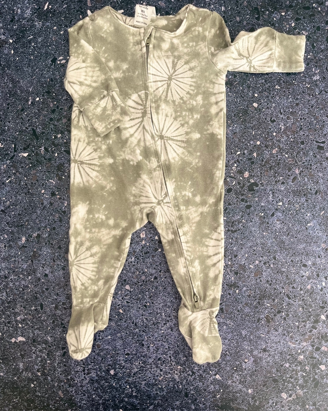 Cotton On green tie dye onesie 0/3M