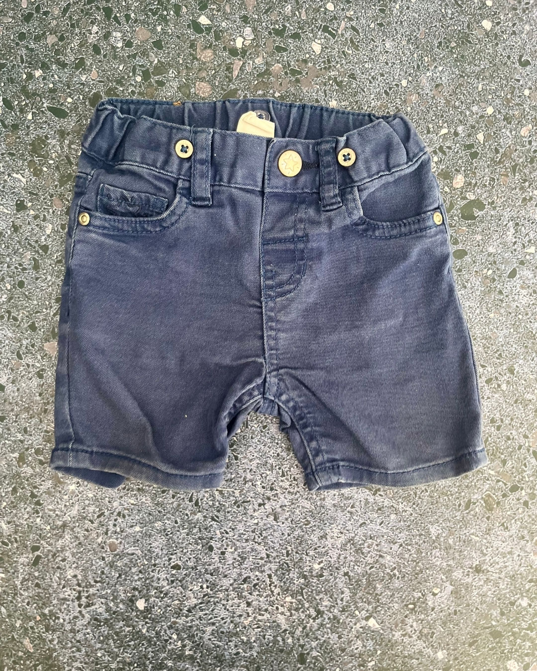 H&M blue denim shorts 4/6M