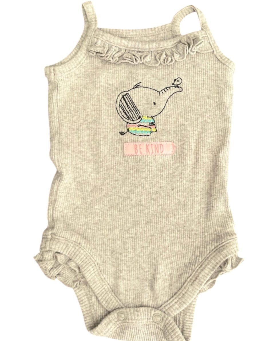 Woolworths grey ribbed baby grow Newborn