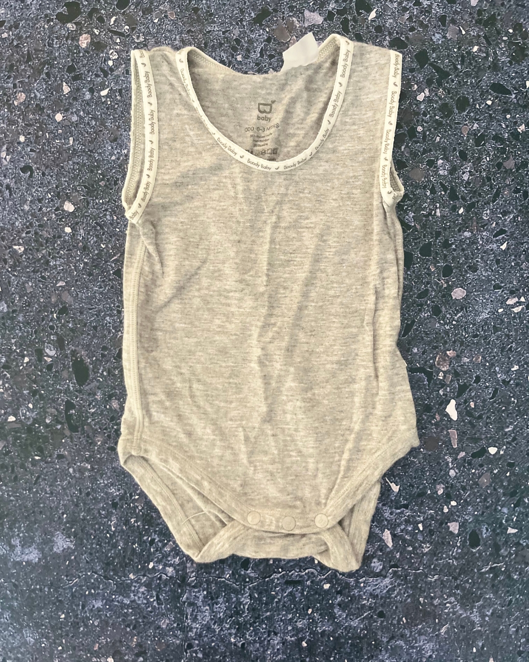 Boody Baby grey baby grow Newborn