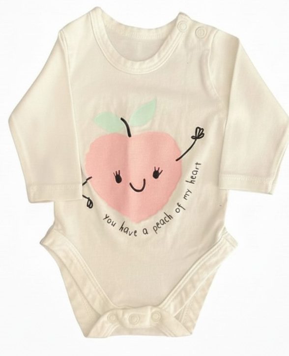 Woolworths white Peach baby grow Newborn