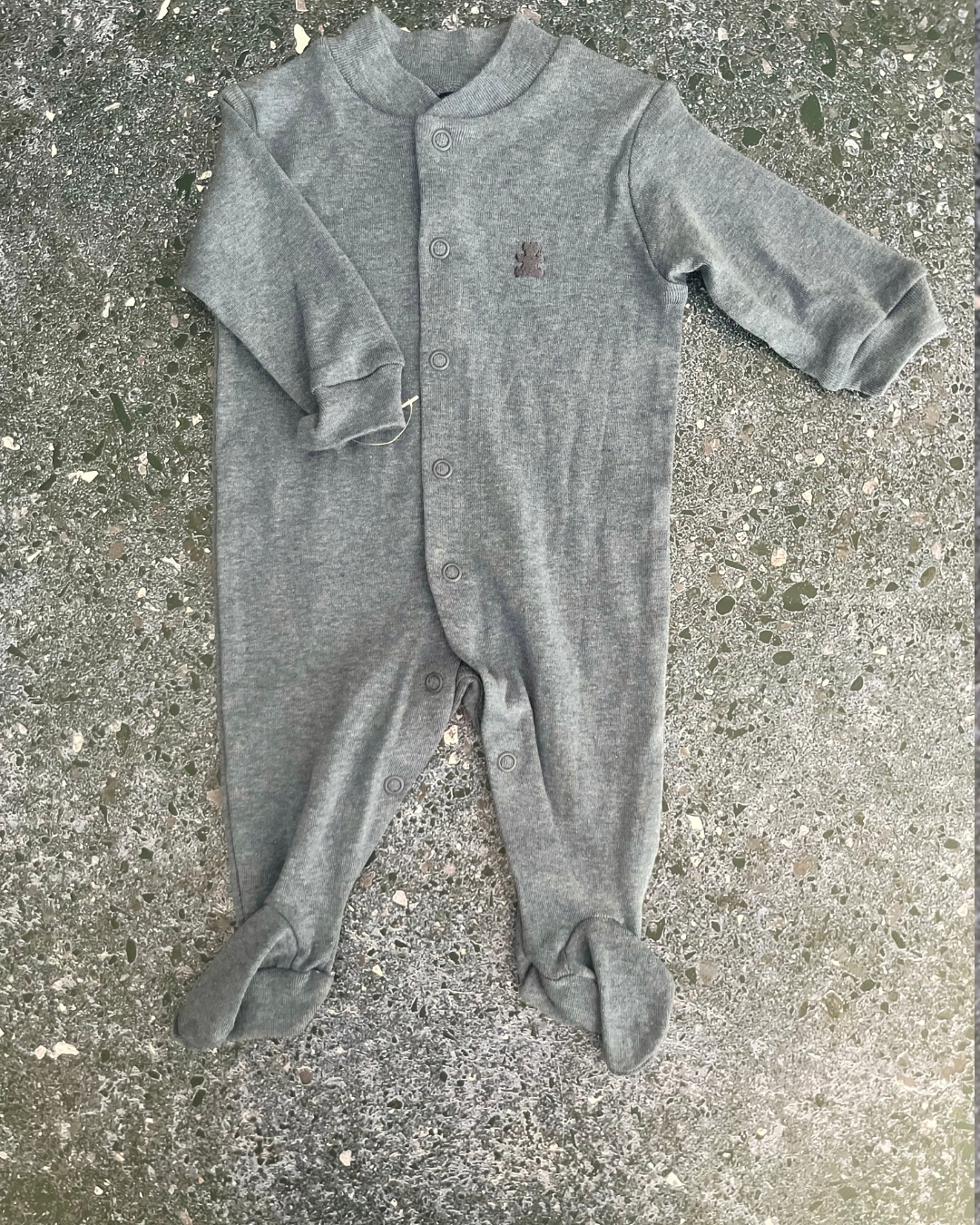 Woolworths blue melange onesie Newborn