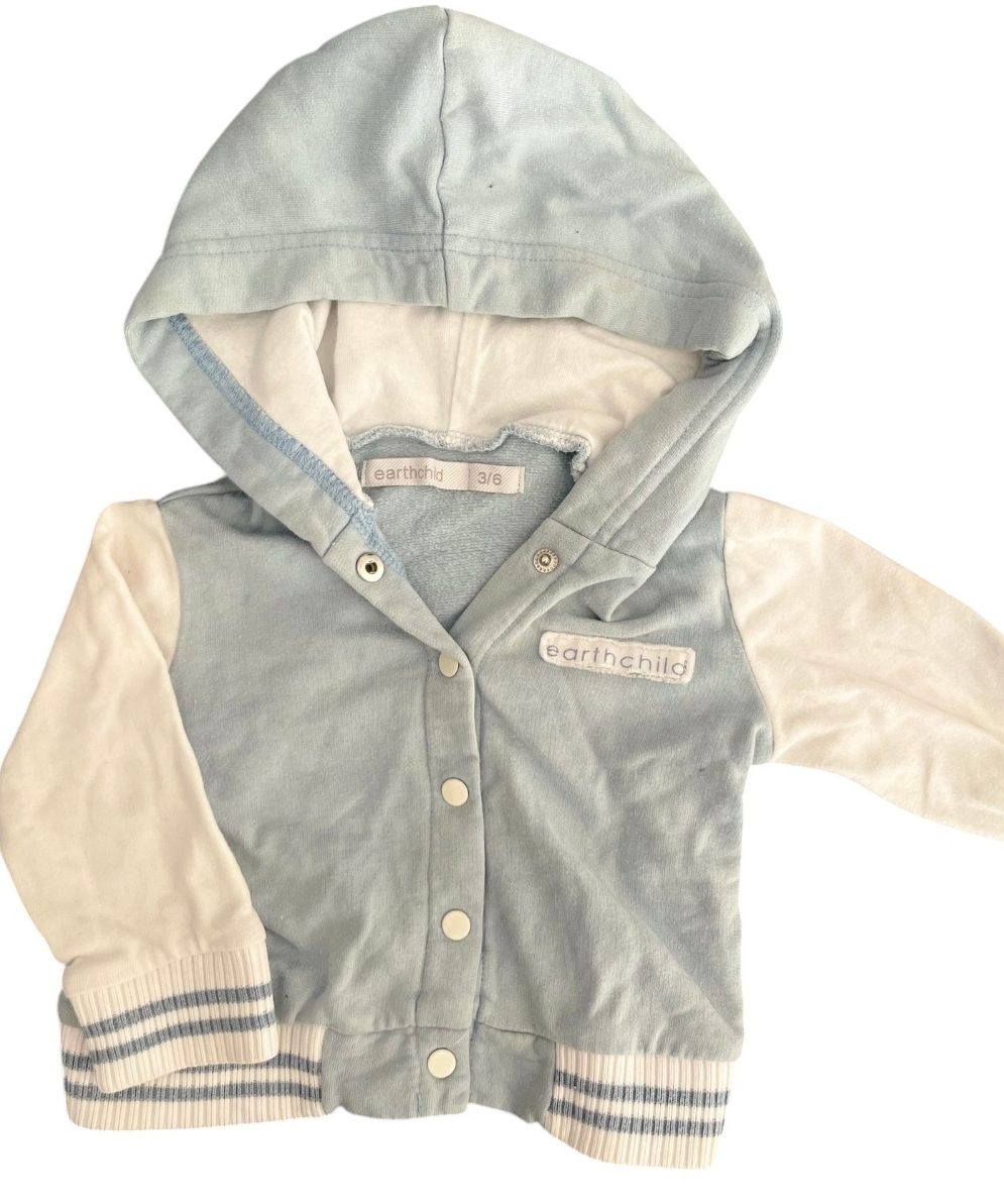 Earth Child blue hoodie 3/6M