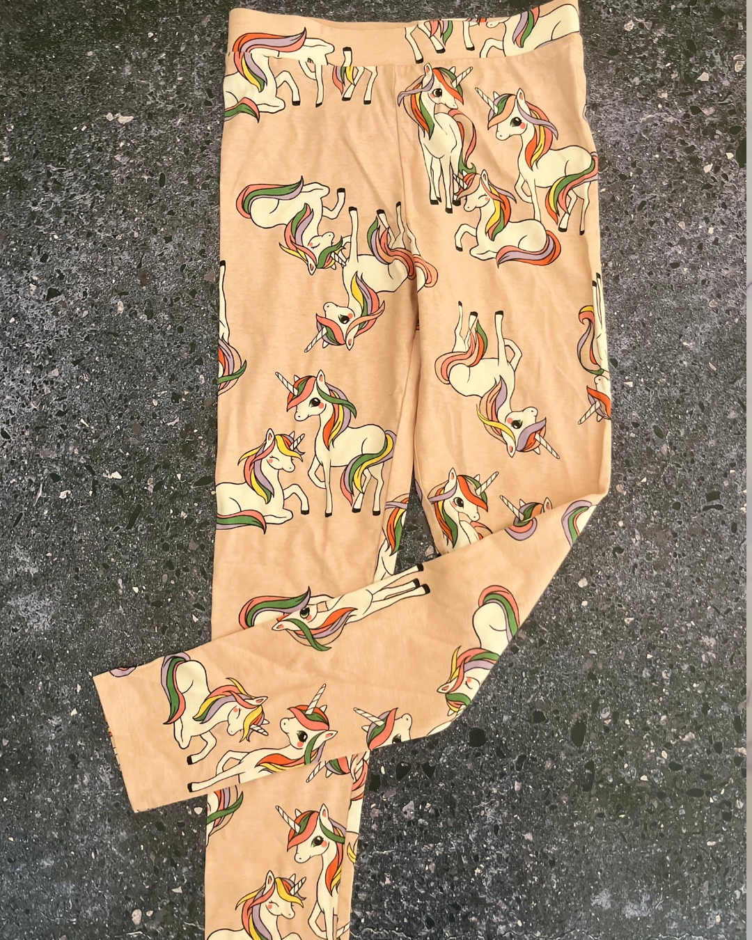 H&M pink unicorn pants 9/10Y