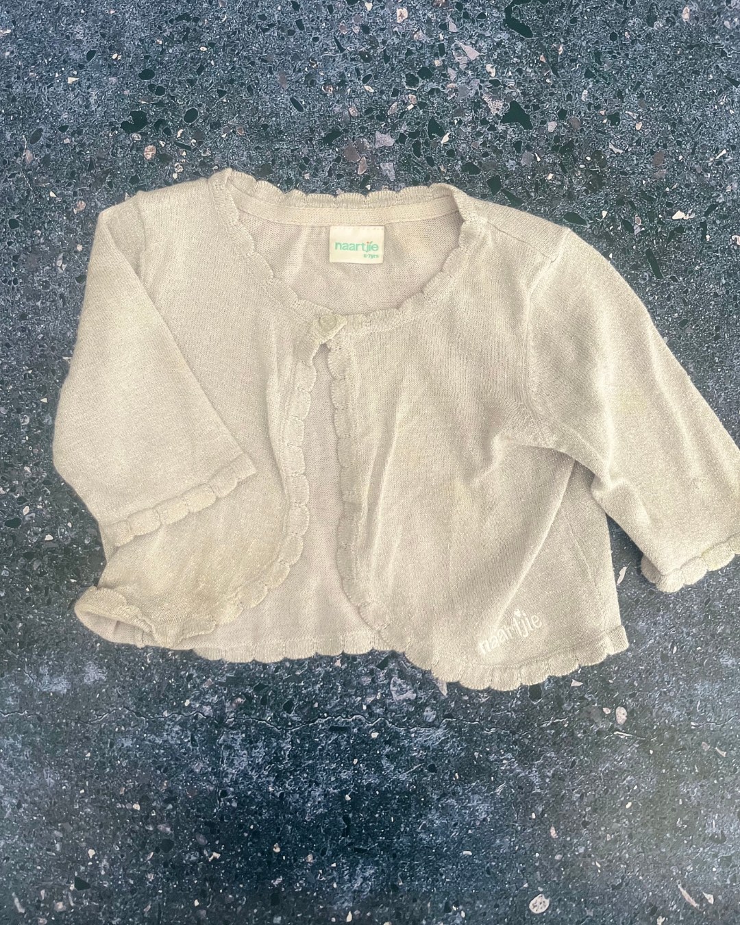 Naartjie silver cardigan 6/7Y