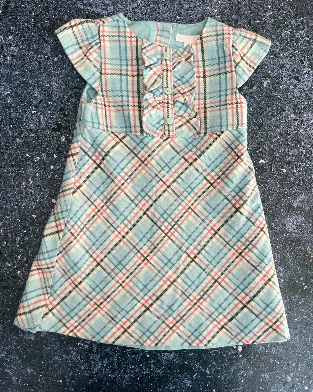 Janie & Jack blue tartan dress 3Y