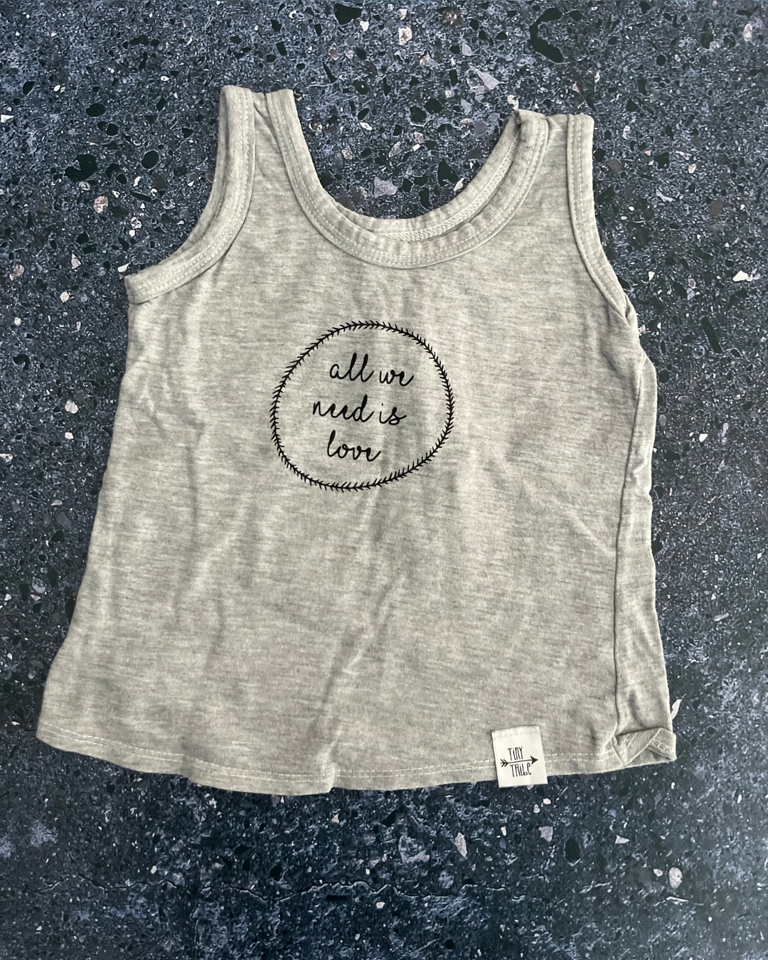 Tiny Tribe grey vest 2/3Y
