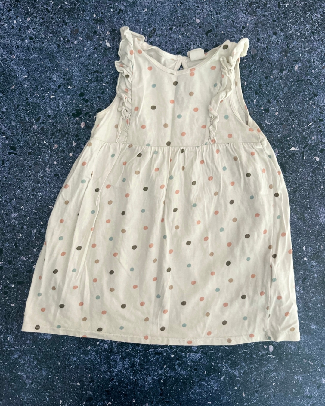 H&M beige polka dot dress 18/24M