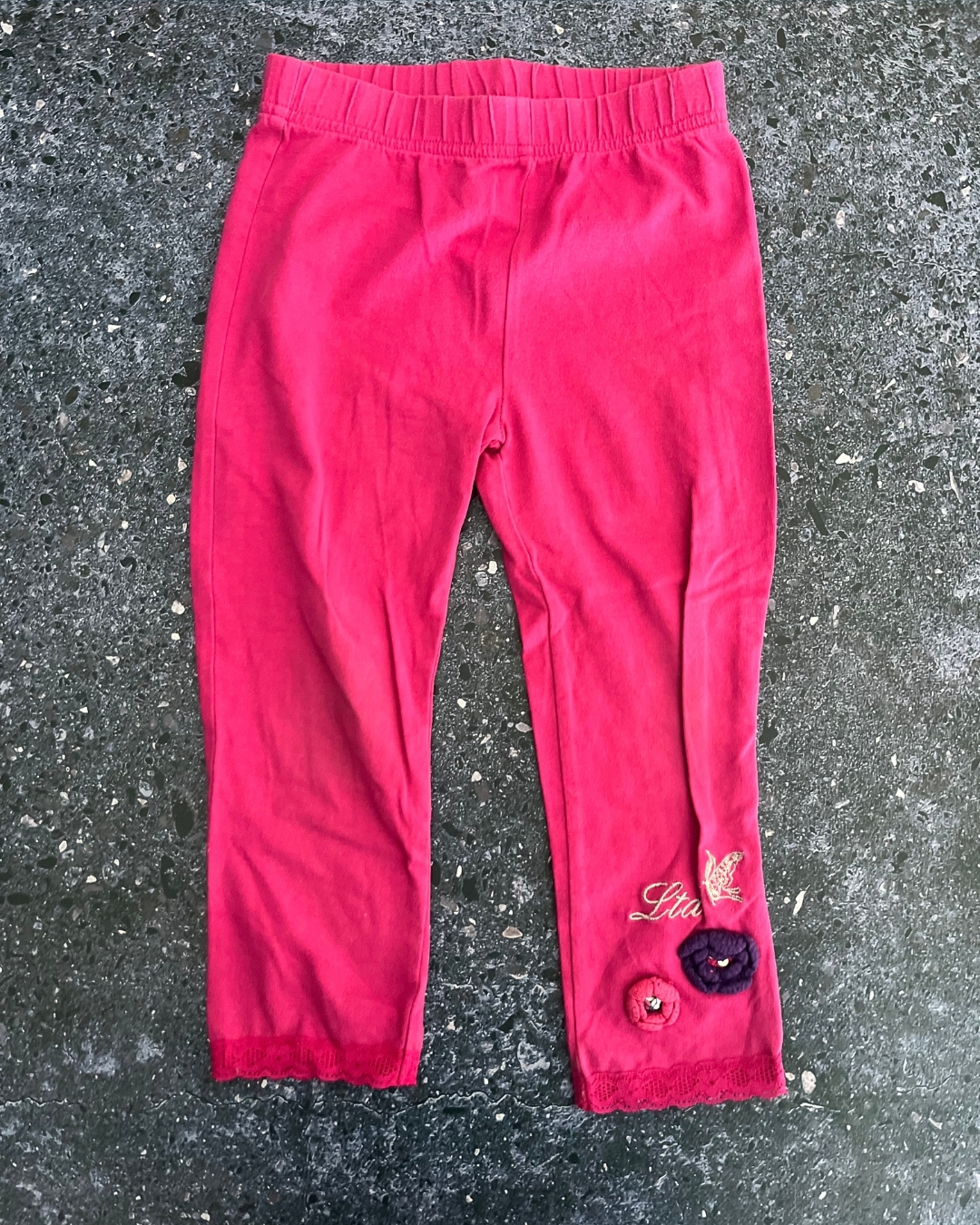LTD pink floral pants 4/5Y