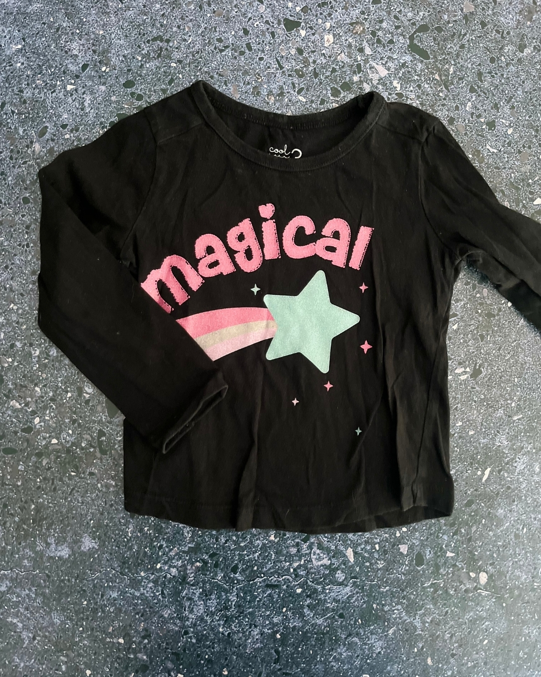 Woolworths black Magical long sleeve T-shirt 3Y