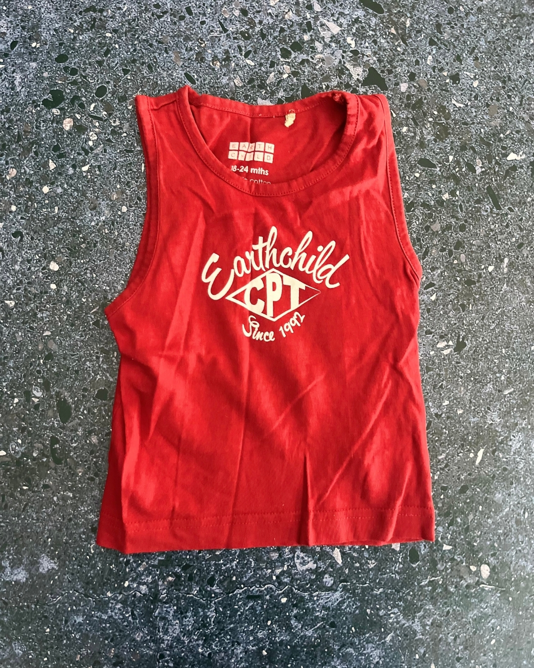 Earth Child red CPT vest 18/24M