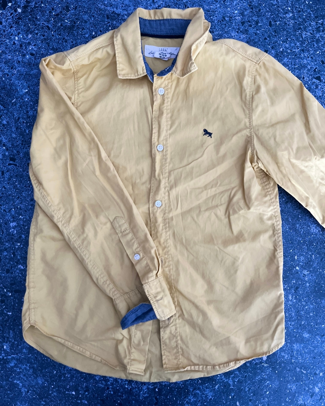 H&M yellow collared shirt 8/9Y