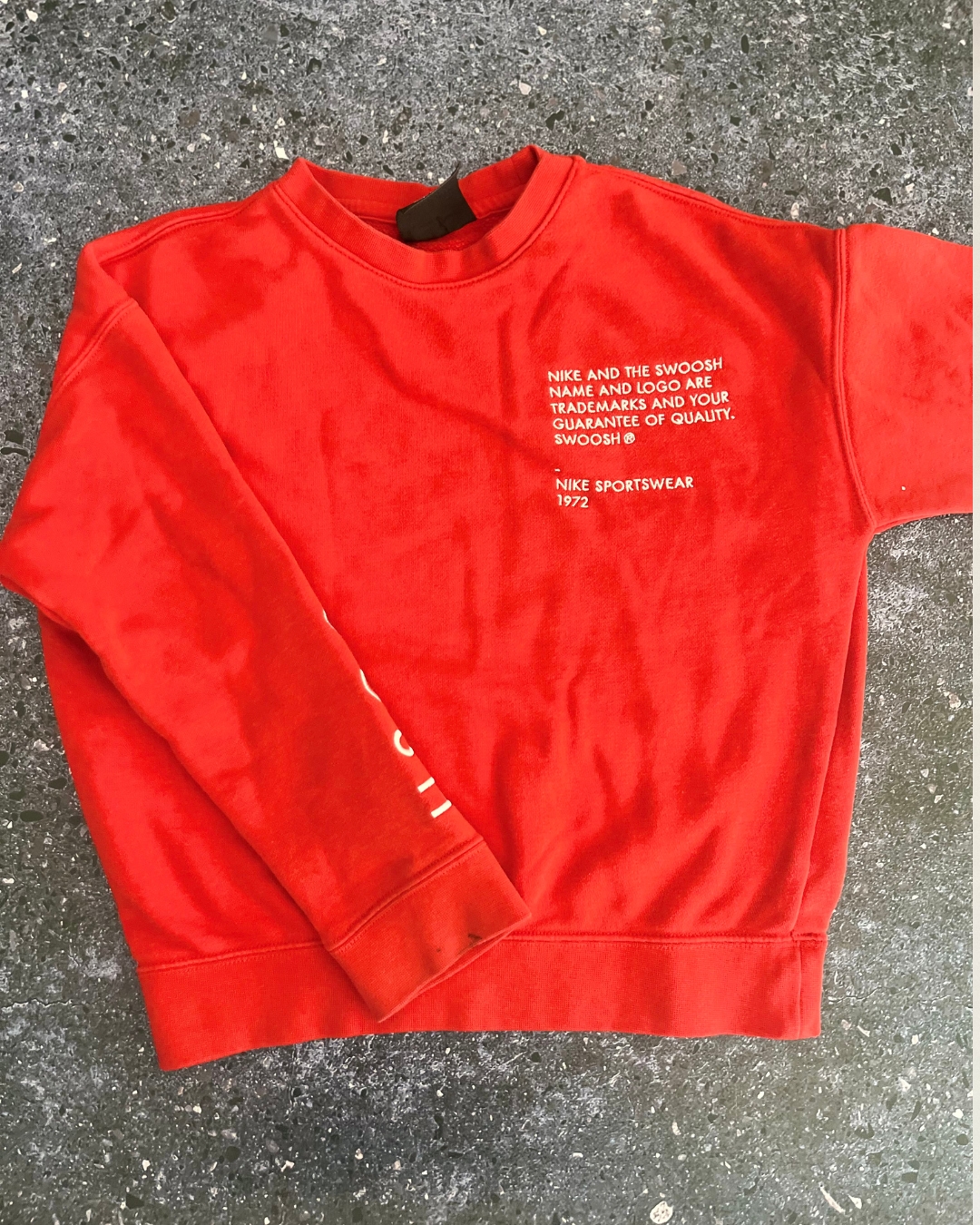 Nike red 1972 sweater 8/10Y