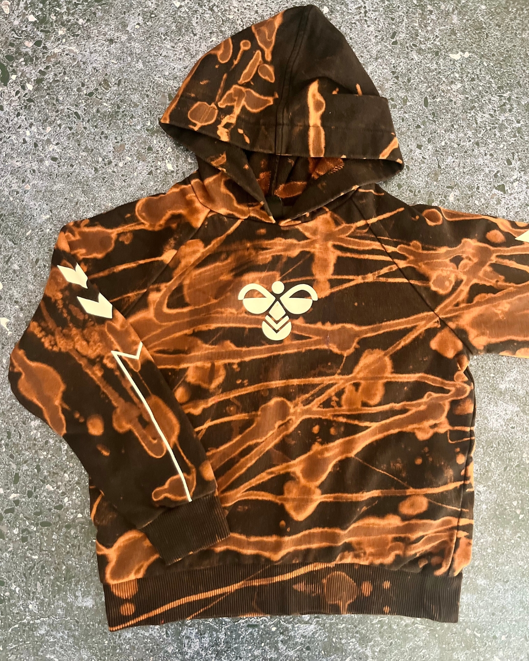 Hummel brown and black hoodie 8Y