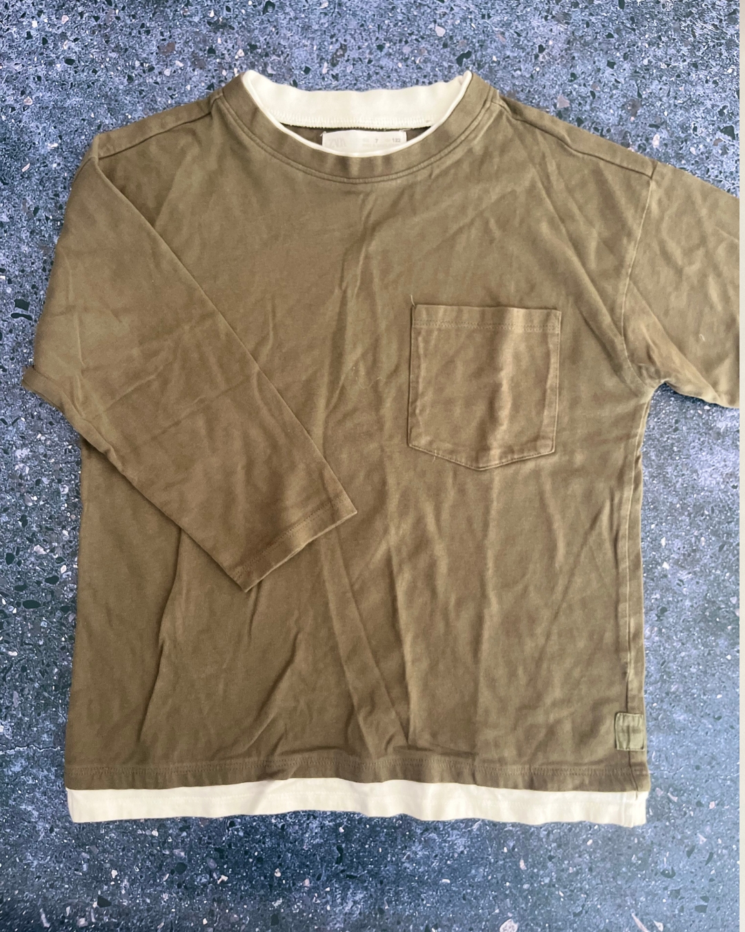 Zara green long sleeve top 7Y