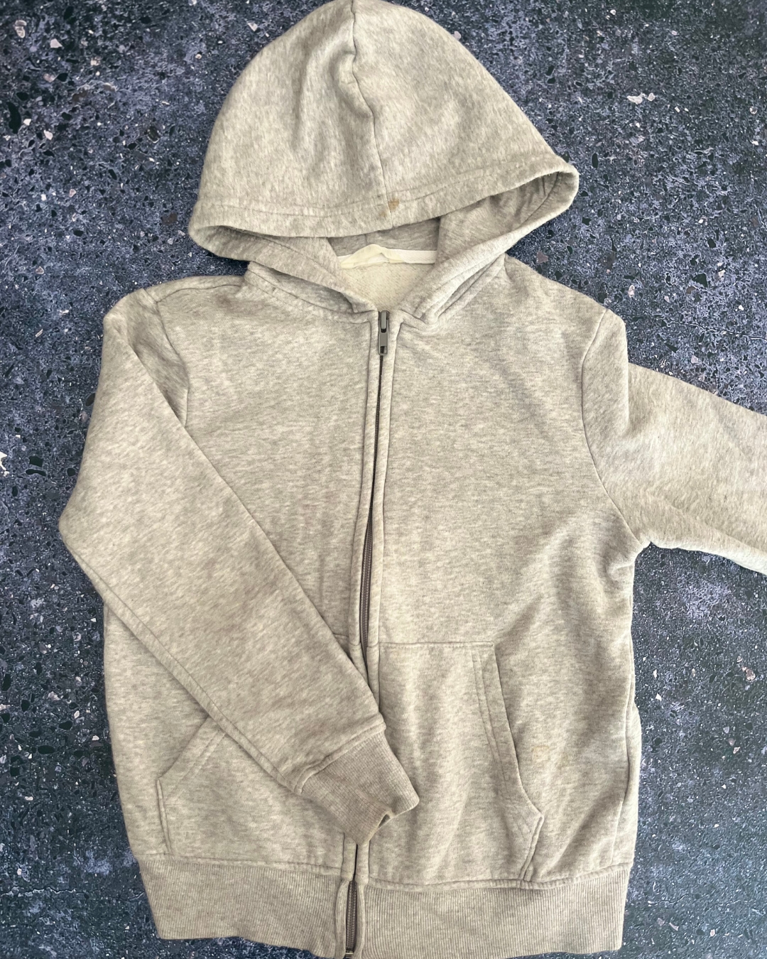H&M grey melange hoodie 6/8Y