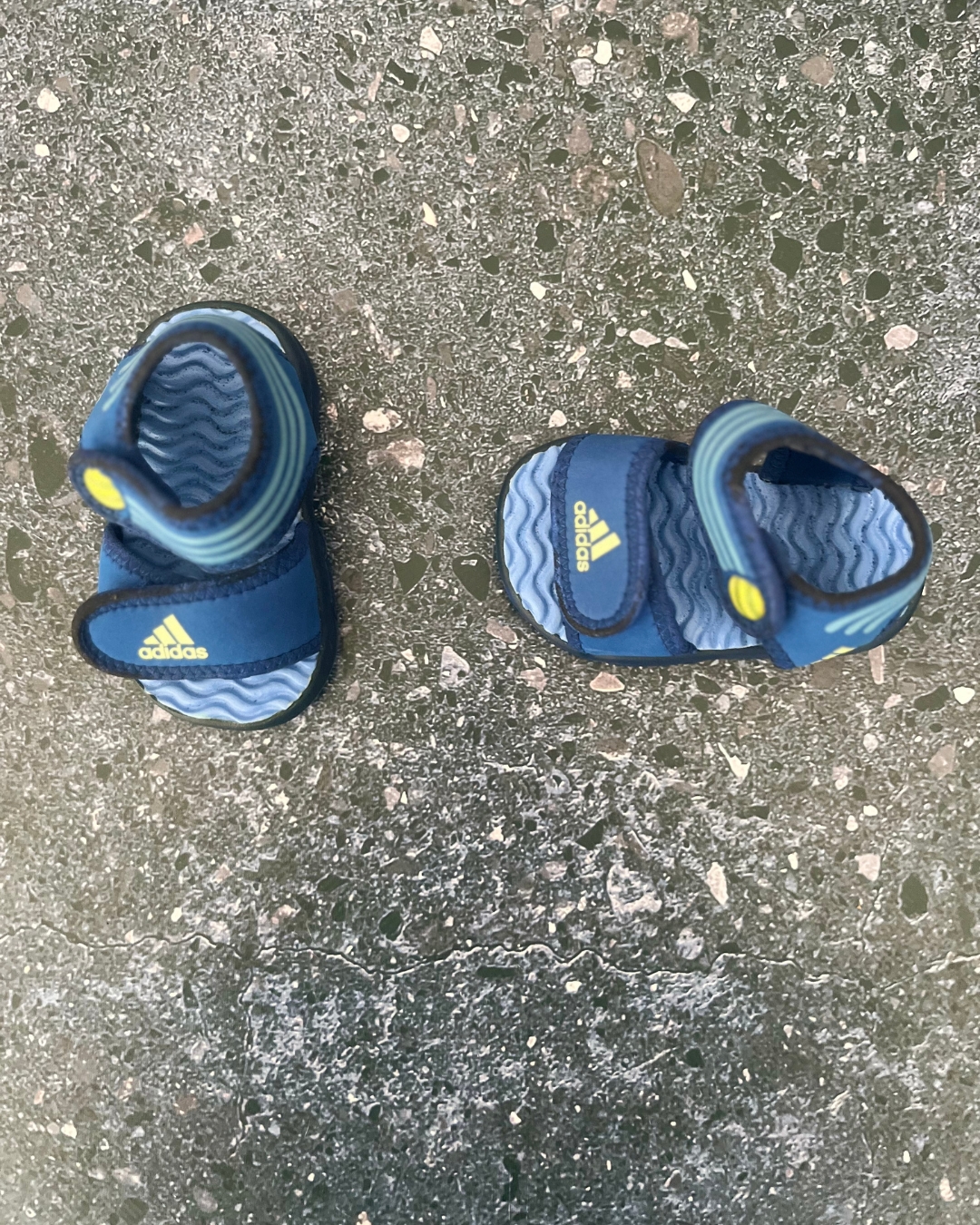 Adidas blue sandals Size 2