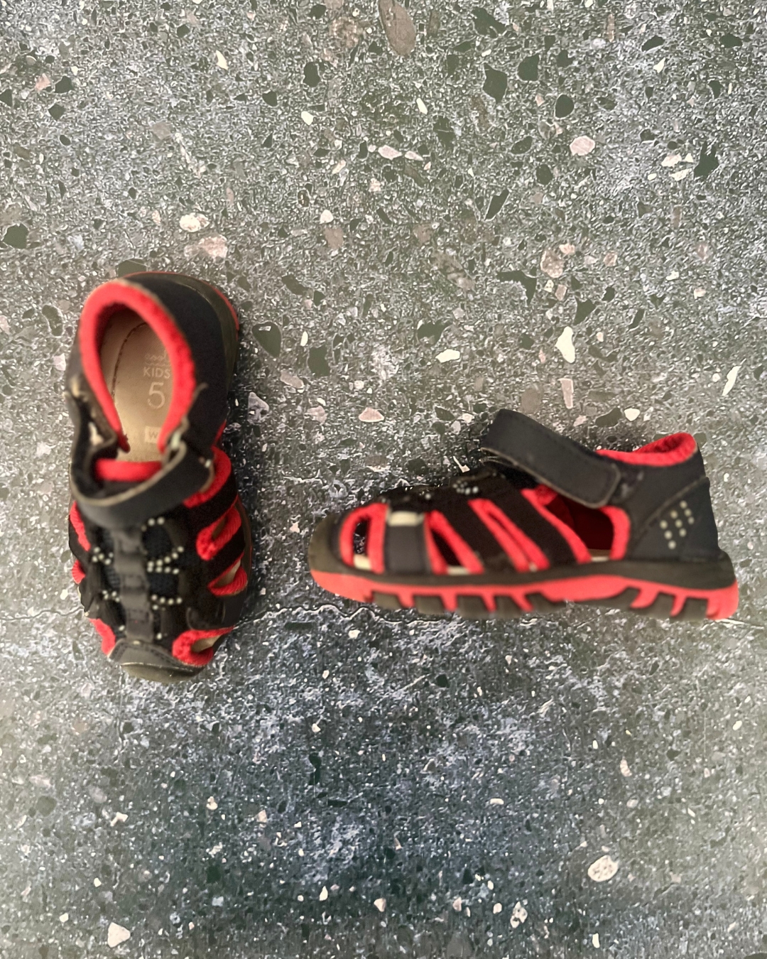 Woolworths blue and red sandals Size 5