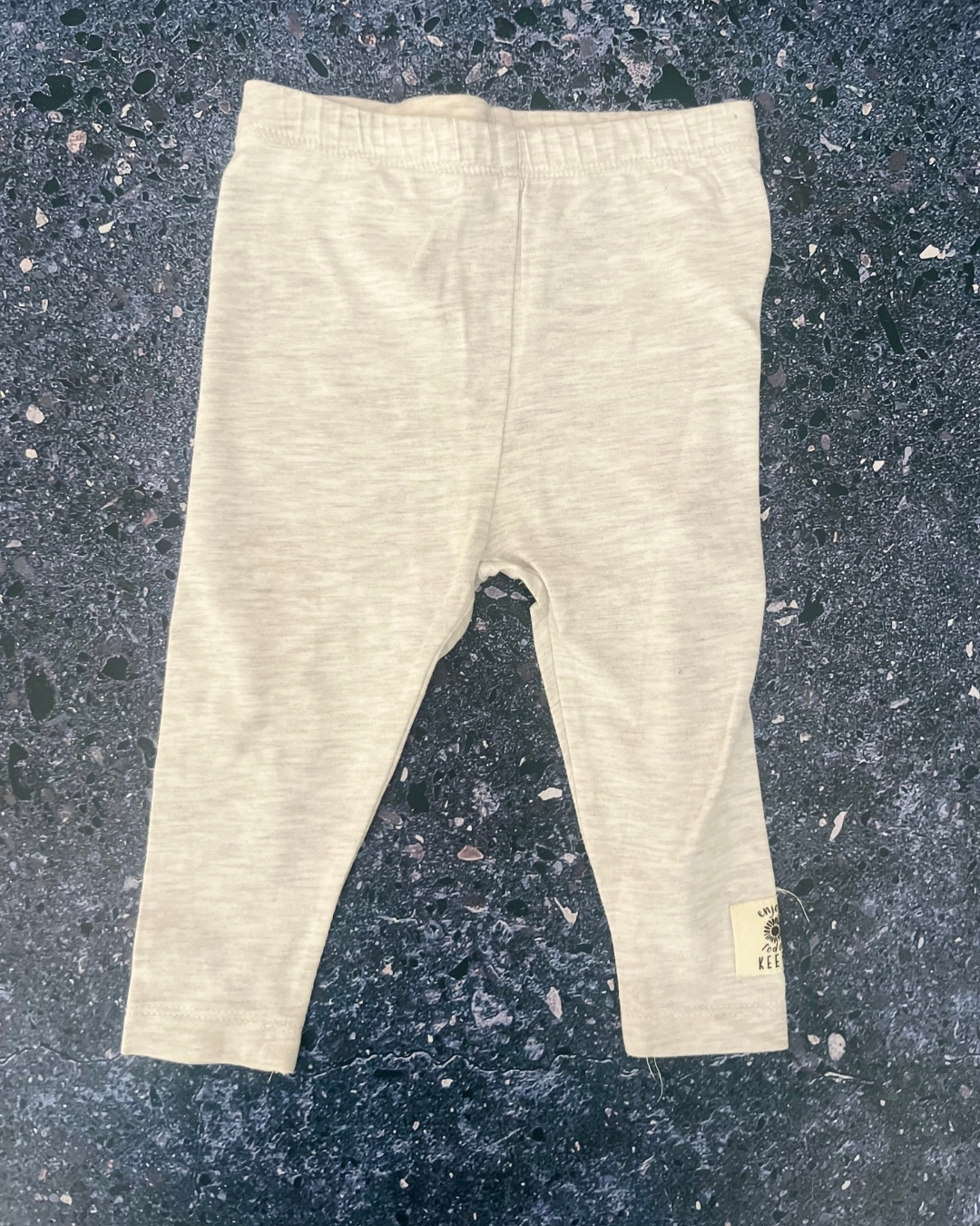 Keedo grey melange pants 6/12M