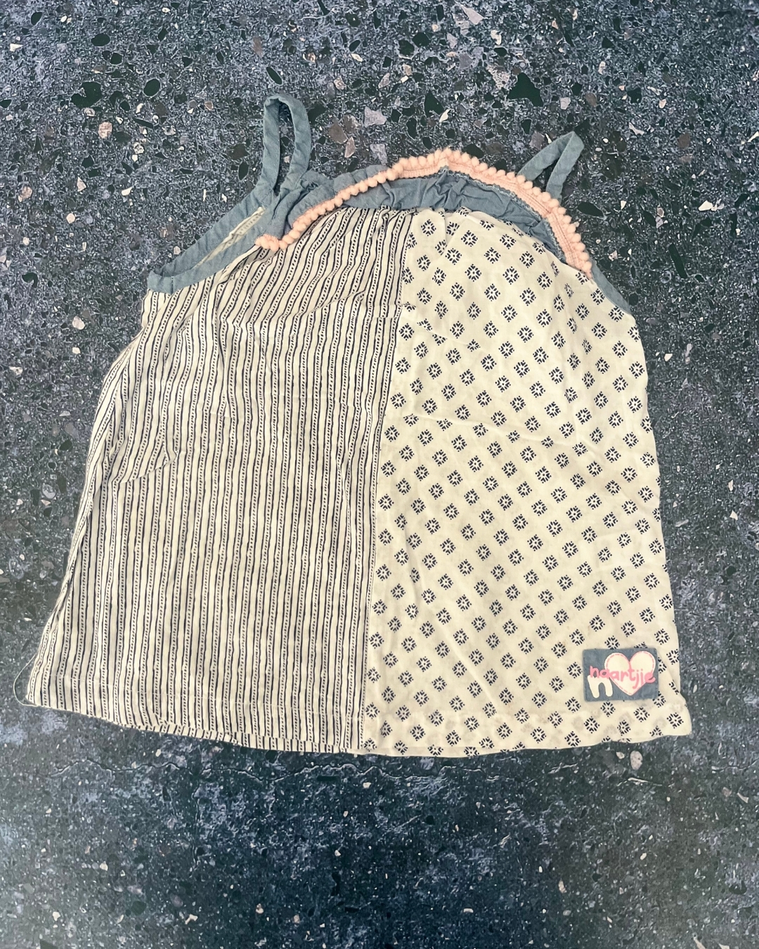 Naartjie white and blue paisley patterned dress 18/24M