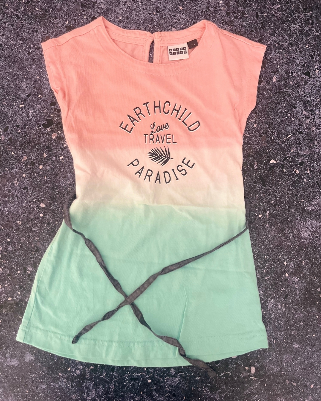 Earth Child pink and turquoise dress 2/3Y