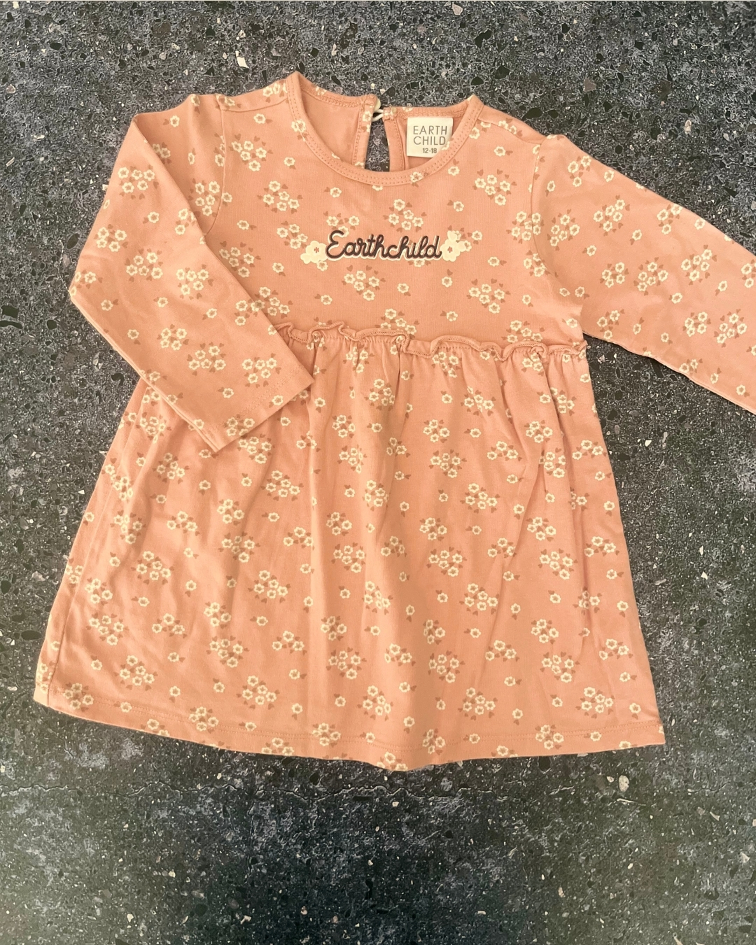 Earth Child pink floral dress 12/18M