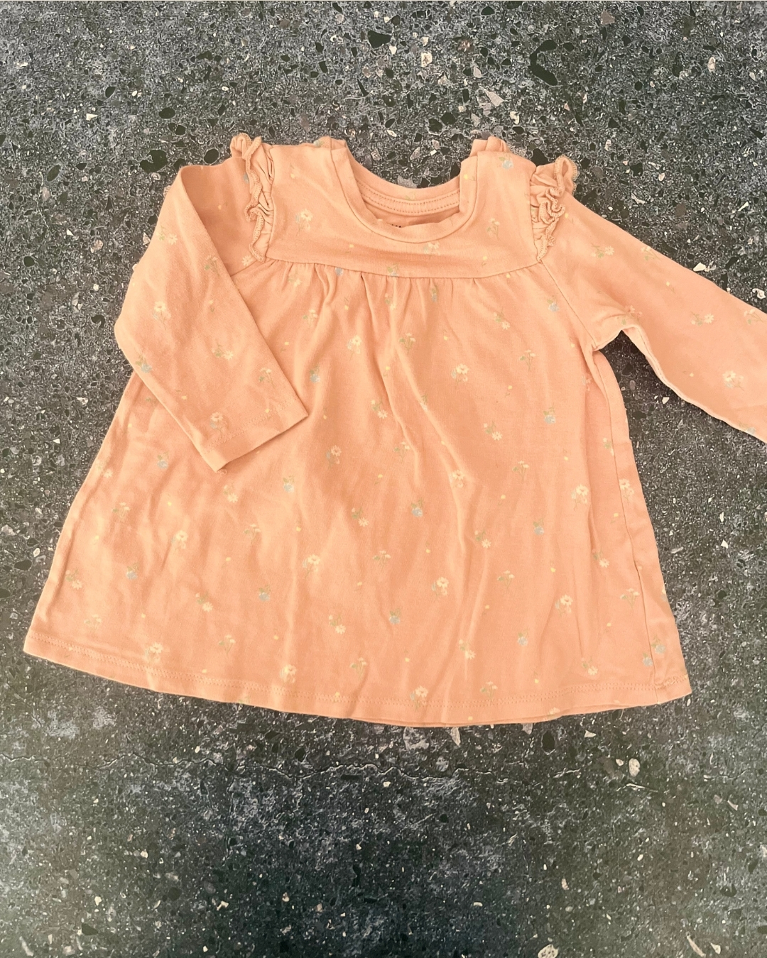 H&M pink floral dress 4/6M