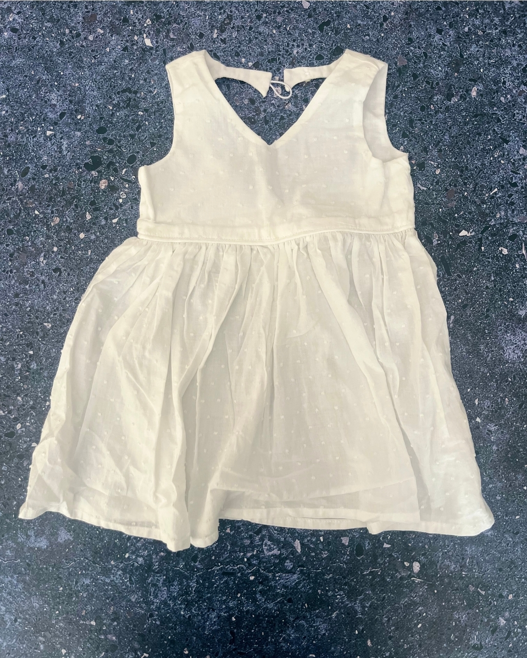 Myang white tonal dress 6/12M