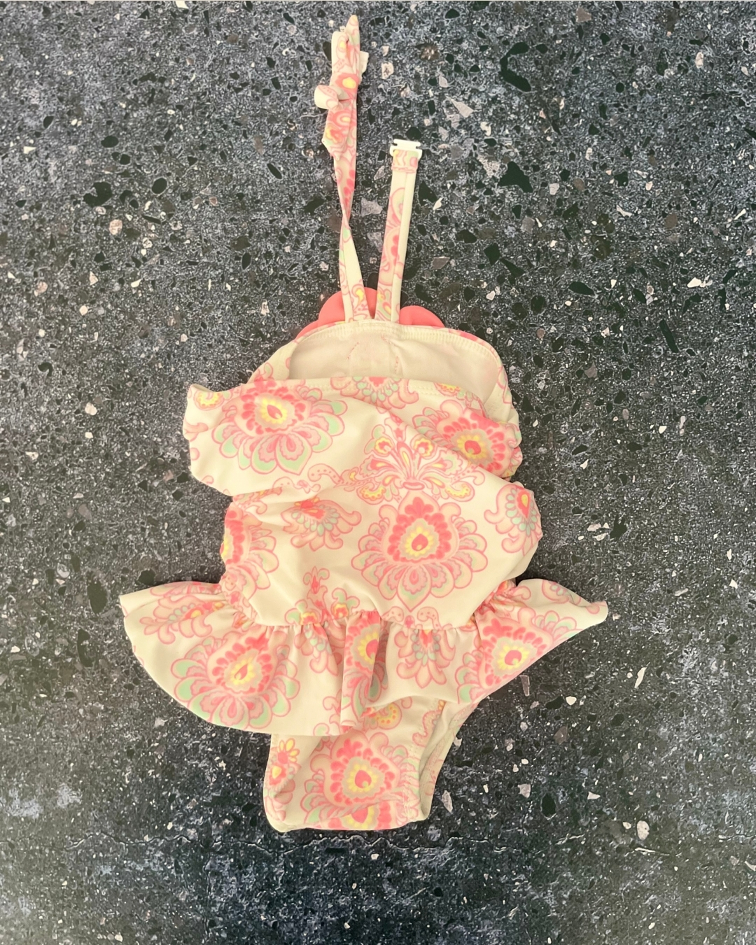 Janie & Jack blue floral swimming costume 12/18M