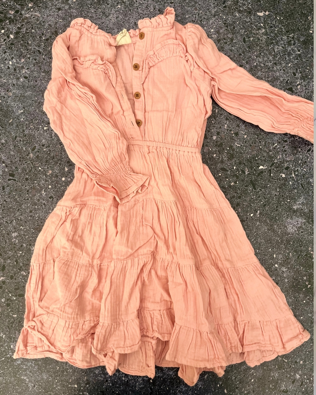 Cotton On pink layered dress 3Y