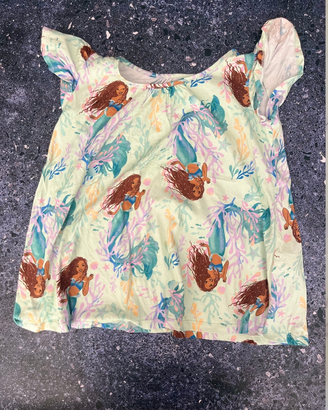 H&M green Disney Mermaid dress 2/4Y