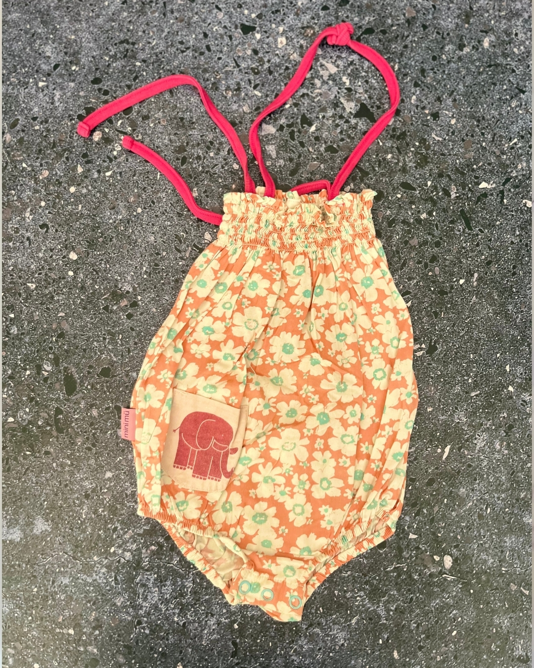 Mu&Me peach floral baby grow Newborn