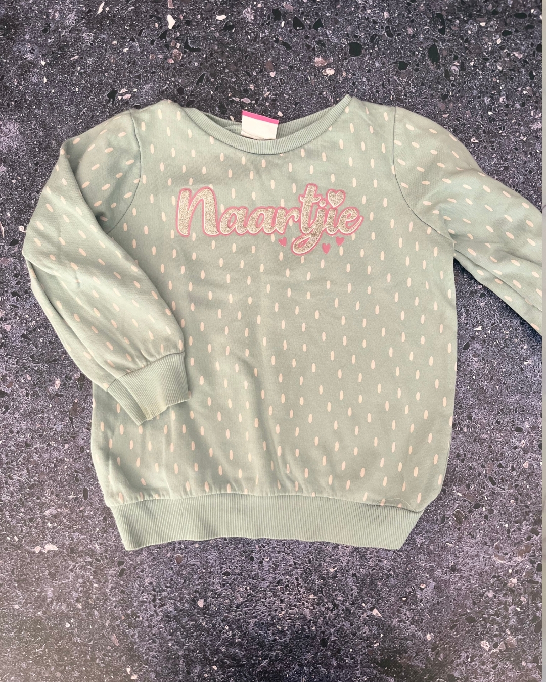 Naartjie blue spotted sweater 3/4Y