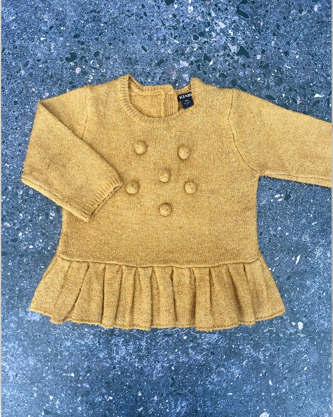 Kiabi Yellow glitter dress 9M