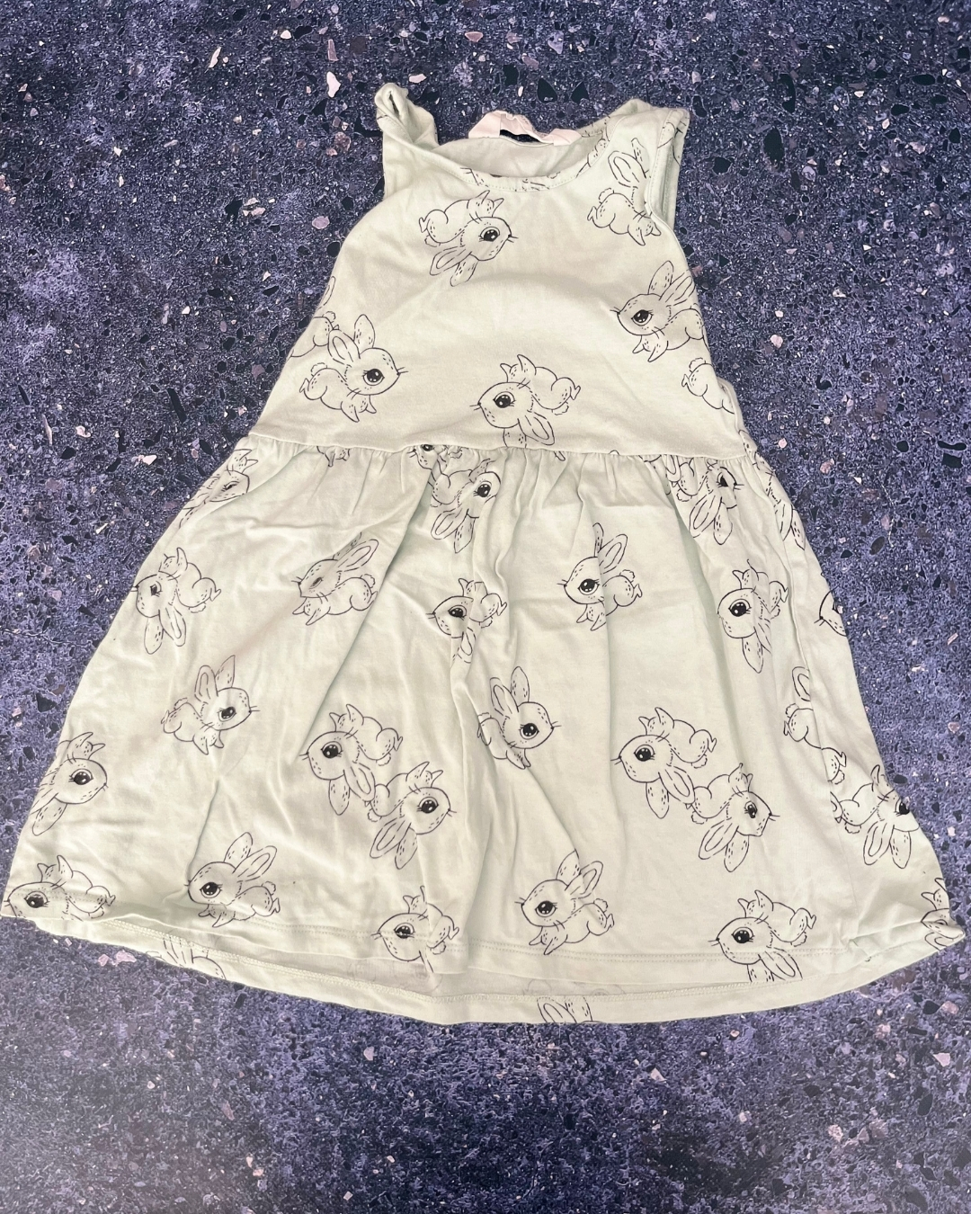 H&M green mouse dress 2/4Y
