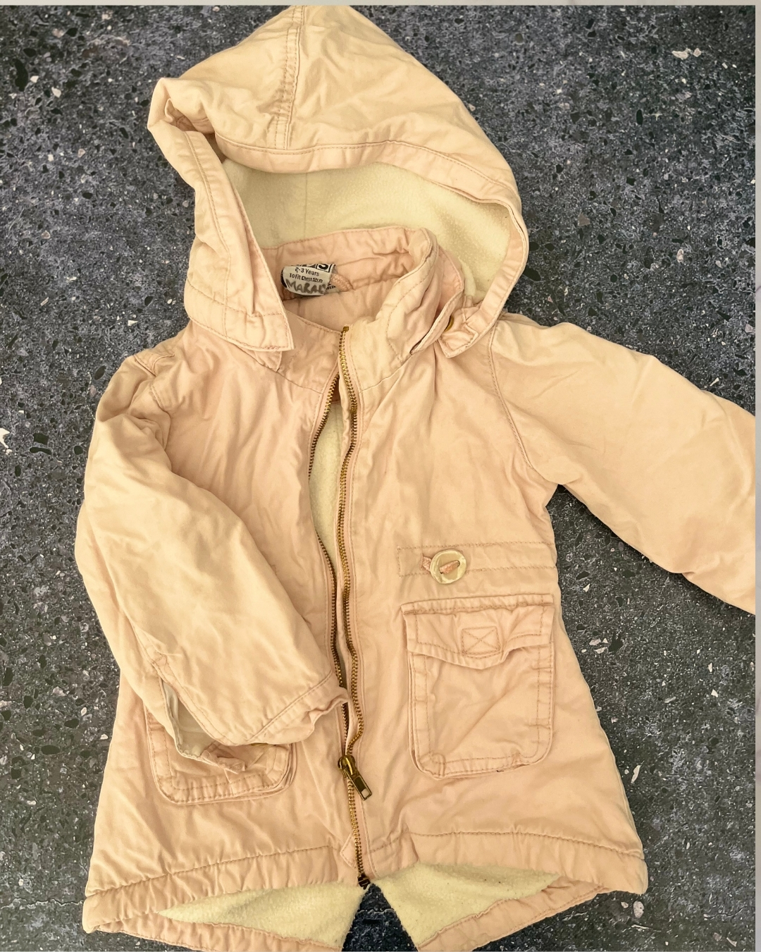 Edgars kids pink parka jacket 2/3Y