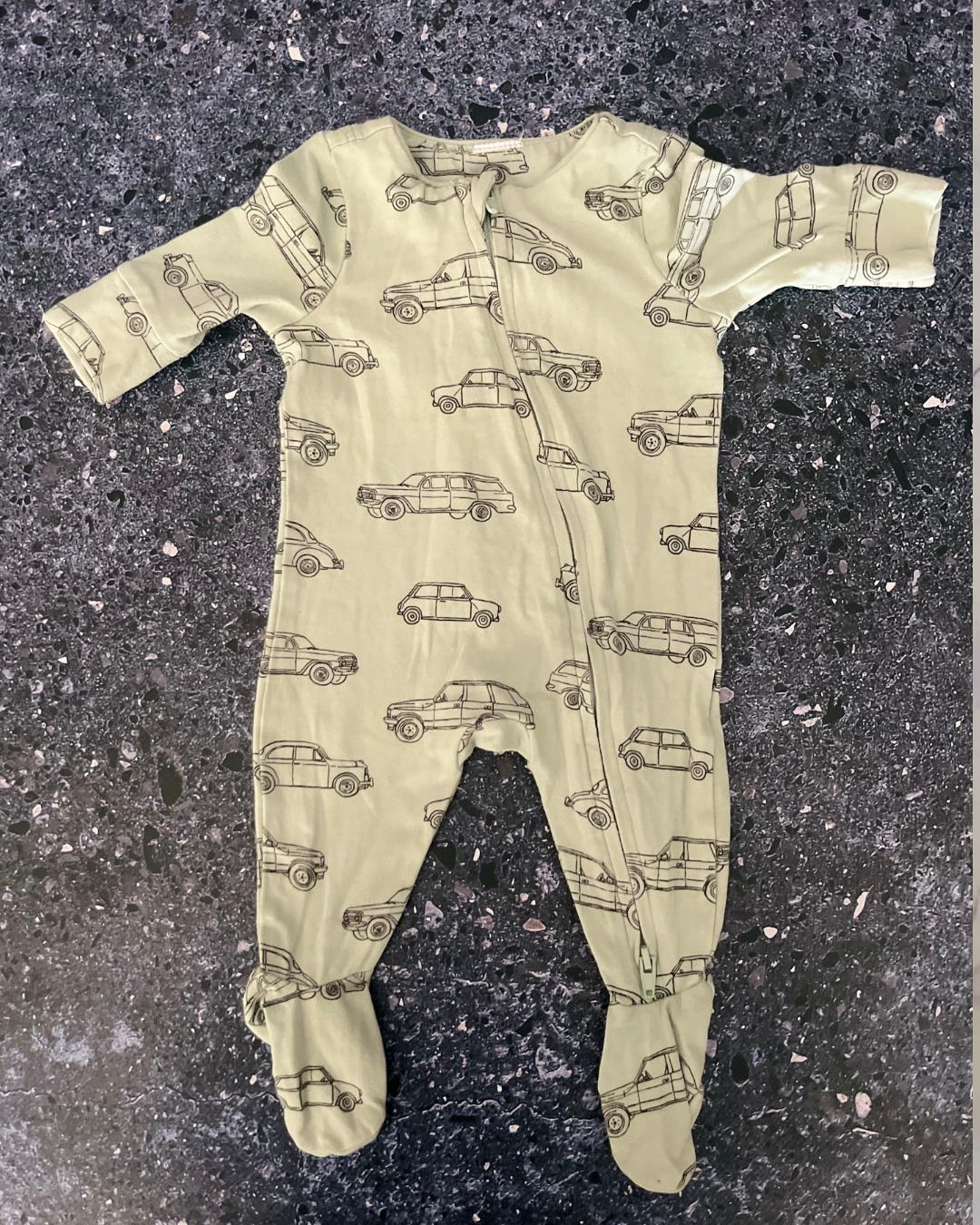 Cotton On green car onesie Newborn