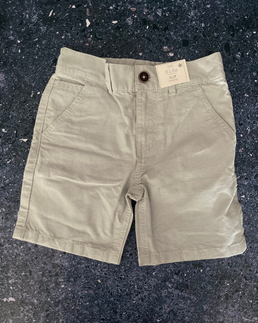 *NEW* F&F blue and white striped shorts 6/7Y