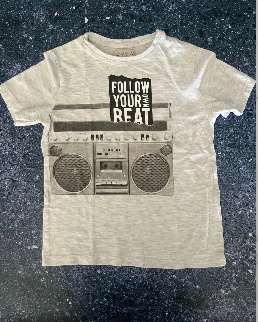 Zara grey Boombox T-shirt 6Y